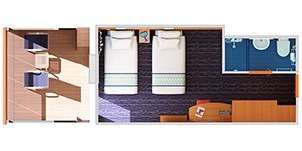 carnival elation vers l'arrière du poupe avec balcon étendu plan