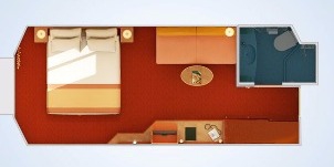 carnival freedom hublot intérieure plan