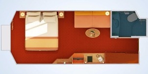 carnival glory hublots intérieure plan