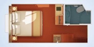 carnival glory intérieure fenetre panoramique avec vue passerelle plan