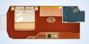 carnival glory vue mer obstruée plan