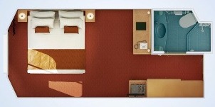 carnival magic intérieure avec fenetre panoramique vue passerelle plan