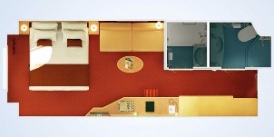 carnival magic vue mer de luxe vue  obstruée plan