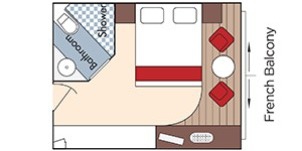 Croisière AMA AmaWaterways AmaBella Catégorie C Balcon français plan