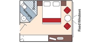 Croisière AMA AmaWaterways AmaLea Catégorie E Vue mer plan