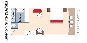 Croisière AMA AmaWaterways AmaMagna SB Suite plan