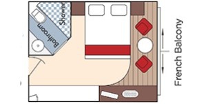 Croisière AMA AmaWaterways AmaSerena Catégorie C Balcon français plan