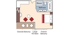 Croisière AMA AmaWaterways AmaSerena Catégorie Suite plan