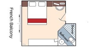 Croisière AMA AmaWaterways AmaStella Catégorie CB Balcon français plan