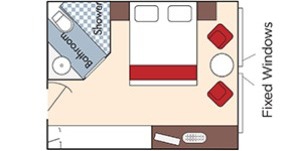 Croisière AMA AmaWaterways AmaVerde Catégorie D Vue mer plan