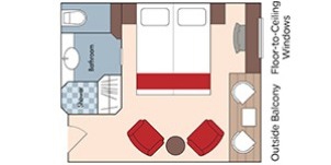 Croisière AMA AmaWaterways AmaVida Balcon Extérieur Catégorie A plan