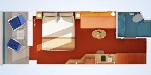 Croisière CCL Carnival Liberty balcon plan