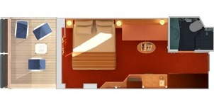 Croisière Ccl Carnival Miracle Cabine Balcon Etendu Arrière