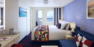 croisiere ccl carnival panorama Family Harbour vers l'arrière avec balcon étendu