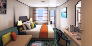 Croisiere ccl Carnival Panorama Havana vers l'arrière avec balcon étendu