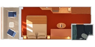 Croisière CCl Carnival Spirit Cabine Balcon