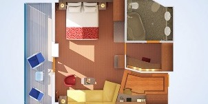 Croisière CCL Carnival Sunrise grand suite plan