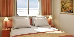 Croisière CCL Carnival Sunrise intérieure fenêtre panoramique vue passerelle cabine