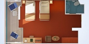 Croisière CCL Carnival Sunrise privilège avec balcon plan