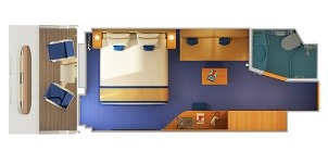 Croisière CCL Carnival Vista balcon cove plan