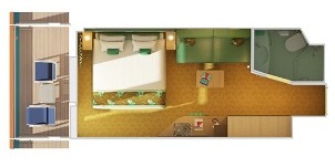 Croisière CCL Carnival Vista Cloud 9 spa balcon plan