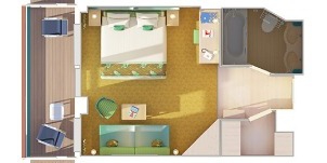 Croisière CCL Carnival Vista Cloud 9 spa suite plan