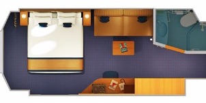 Croisière CCL Carnival Vista hublot plan