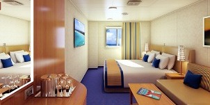 Croisière CCL Carnival Vista vue mer de luxe cabine