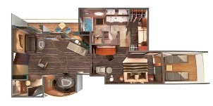 Croisière NCL Norwegian Cruise Line Jade The Haven suite du propriétaire avec grand balcon plan