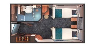 Croisière NCL Norwegian Cruise Line Pearl Intérieure au milieu du navire plan