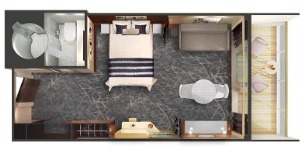 Croisière NCL Norwegian Cruise Line Sky Penthouse Avec Balcon Plan 