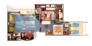 Croisière NCL Norwegian Cruise Line Star Suite de luxe du propriétaire avec deux balcons plan