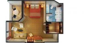 Croisière NCL Norwegian Cruise Line Star Suite penthouse avec balcon plan