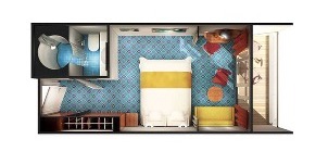 Croisière NCL Norwegian Cruise Line Sun Cabine balcon plan