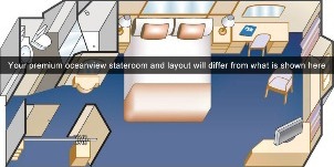 Croisière PCL Princess Coral Premium Vue Mer Plan