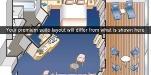 Croisière PCL Princess Coral Suite Vista Plan