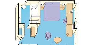 Croisière PCL Princess Cruises Caribbean Suite Avec Fenêtre Plan