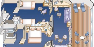 Croisière PCL Princess Cruises Caribbean Suite Familiale Plan