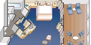 Croisière PCL Princess Cruises Caribbean Suite Vista Plan