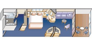 Croisière PCL Princess Diamond Mini-suite Classe Club Plan
