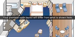 Croisière PCL Princess Emerald suite de l'armateur plan