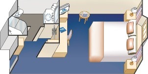 Croisière PCL Princess Grand adaptée avec vue mer obstruée