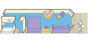 Croisière PCL Princess Island Mini-Suite Sans Balcon Plan