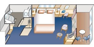 Croisière PCL Princess Ruby Adaptée avec Balcon plan