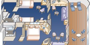 Croisière PCL Princess Sapphire Suite Familiale Plan
