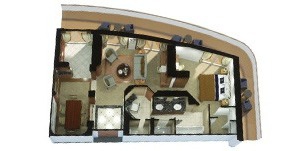 Cunard Cruise Line Croisière Queen Elizabeth Cabine grande suite