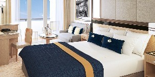 Cunard Cruise Line Croisière Queen mary 2 cabine Britannia avec balcon vue obstruée