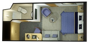 Cunard Cruise Line Croisière Queen Victoria cabine intérieure de luxe