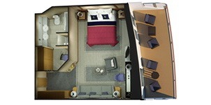 Cunard Cruise Line Croisière Queen Victoria cabine suite queens