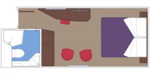 msc cruises Seaside cabine Intérieure plan